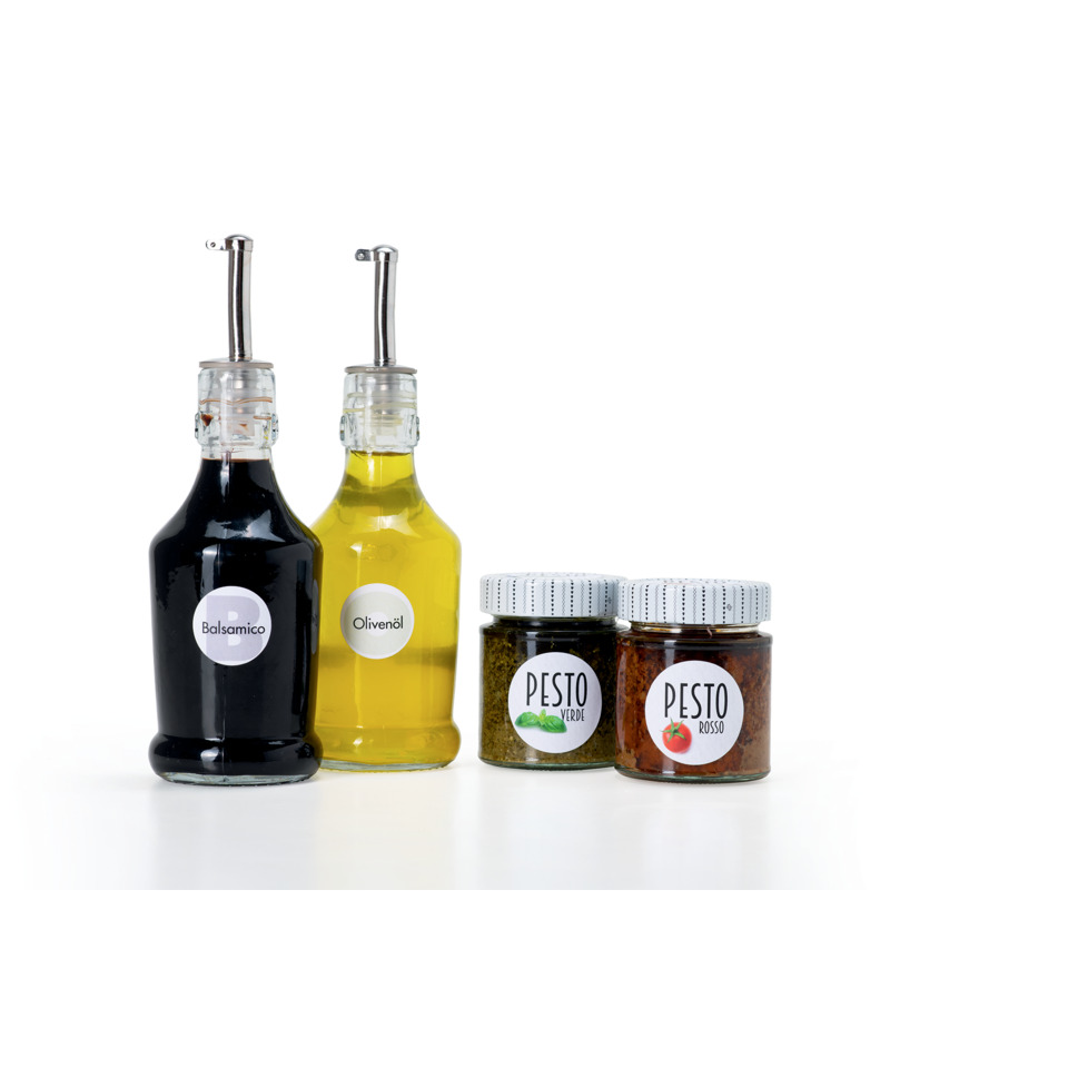 Vinaigrette, Balsamico, Öl, Pesto, Gläser, Olivenöl, Balsamico, Pesto, Gläser, Küchenzubehör