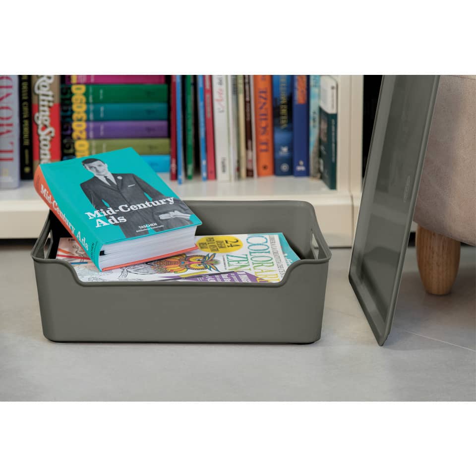 Büchergah, Aufbewahrungsbox, Kunststoffbox, Bücherregal, Magazine
