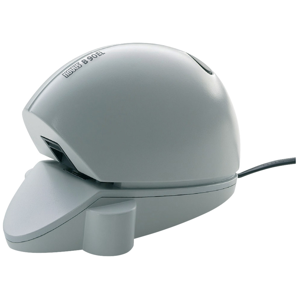 Computer mouse, Ergonomic, Scroll wheel, Cable, Grey