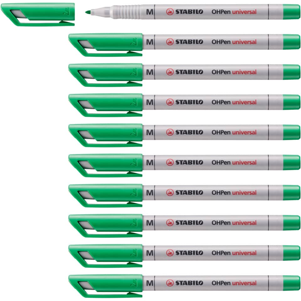 Marker, Markerstift, Wachsmarker, Grün, Packung 12