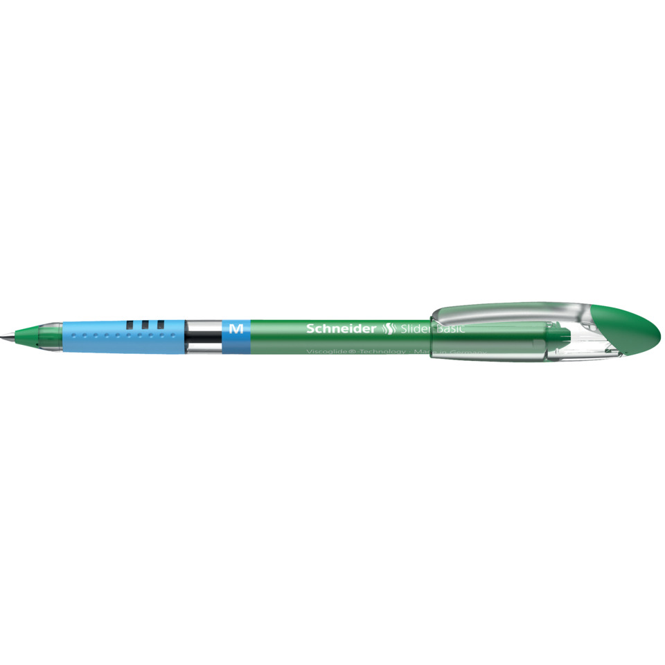 Kugelstift, Minenstift, Gummigriff, Schneider, Schwarzgrün, Clip, Tintenroller