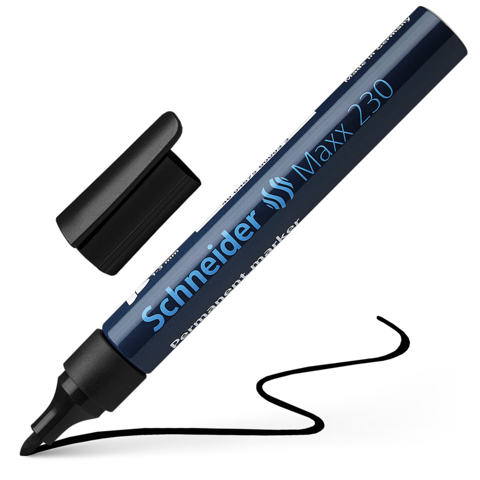 Marker, Permanent marker, Blue marker, Fine point, Schneider Maxx 230