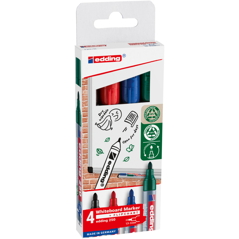 Whiteboard-Marker, trockenerase, bunte Marker, 4er-Set Marker, Flipchart-Marker