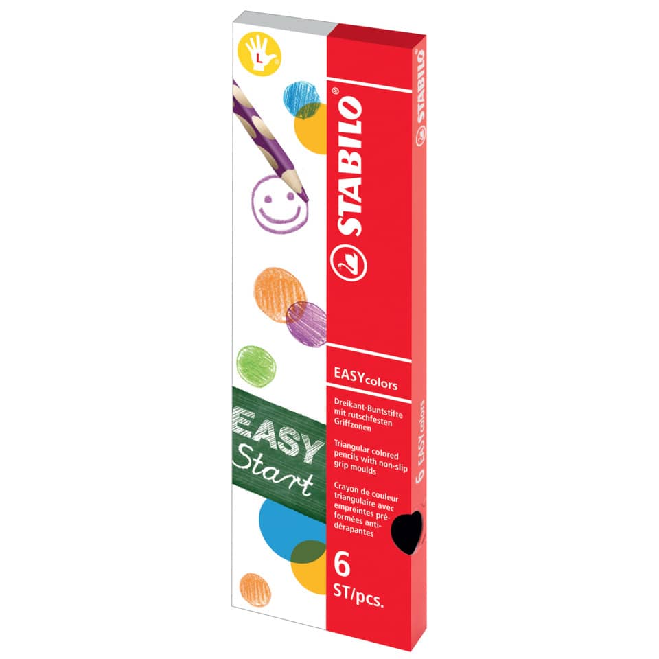 Buntstifte, Bleistifte, Dreieckformat, Holzstift, Schachtel 6 Stk