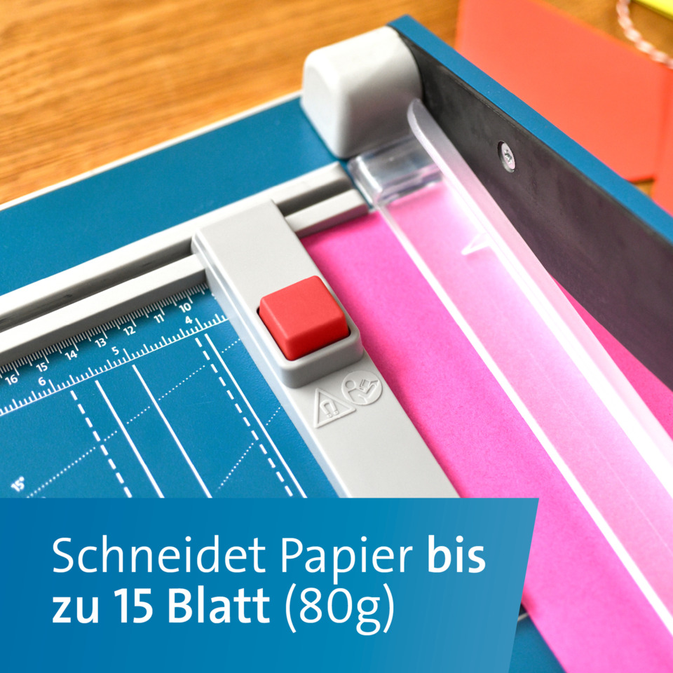 Schneidwerkzeug, Papierschneidemaschine, Klingenhebel, Skala, Papierformat