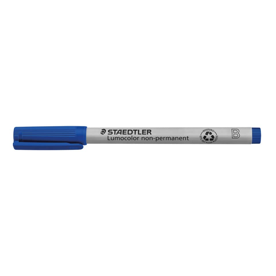 Staedtler Lumocolor, Marker, Permanent marker, Blue cap, White body