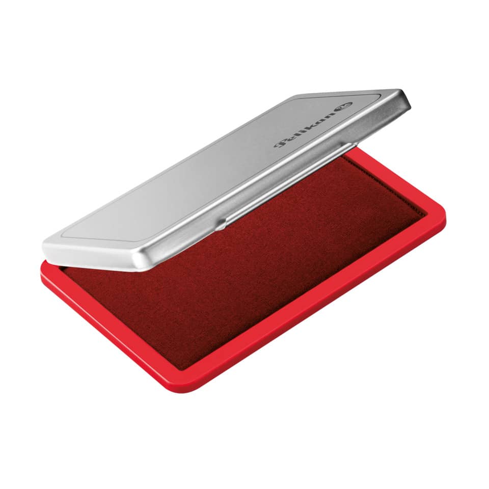 stempel, roter rahmen, rote schaum, metalldose, stempelplatte