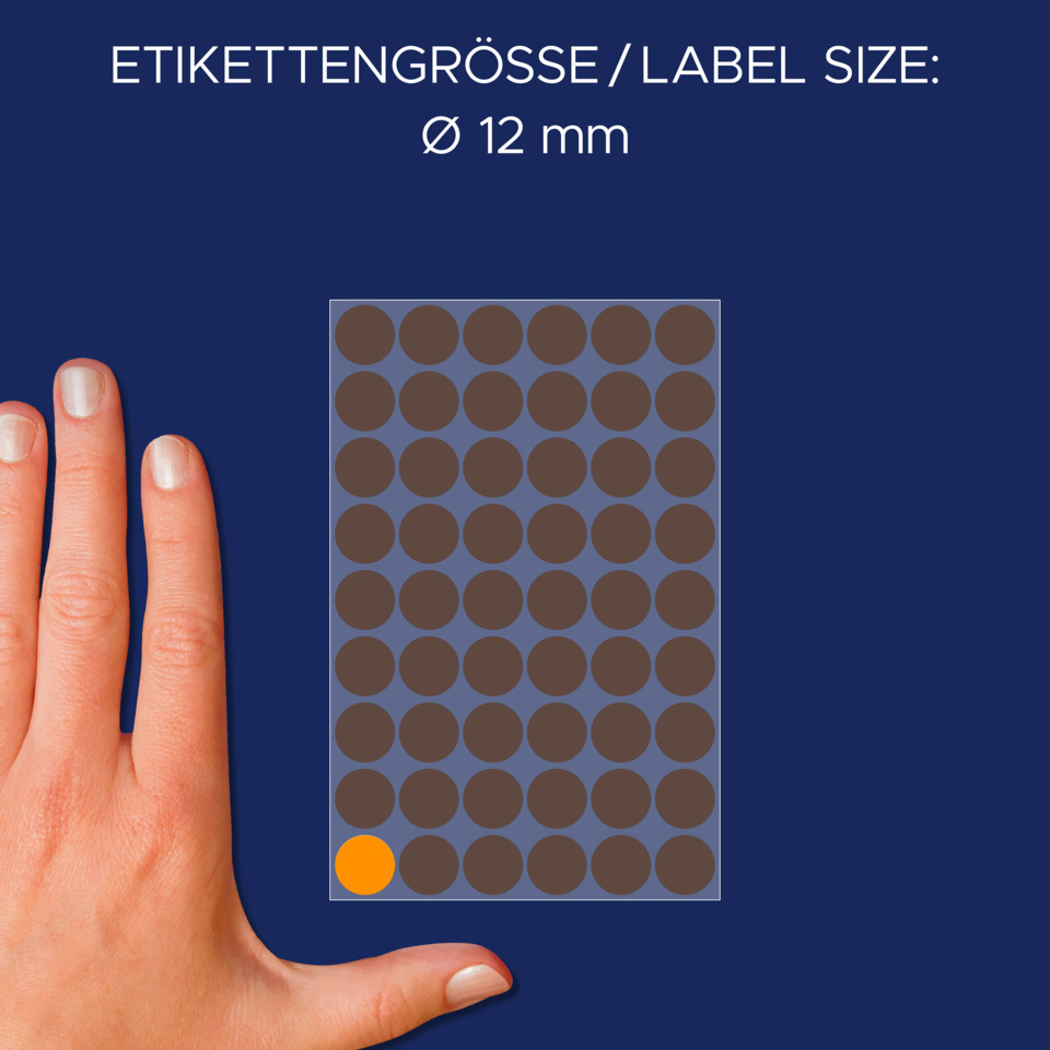 Punkteplatte, Ordnungsraster, Klebetabletten, BrownDots, Tippfeld