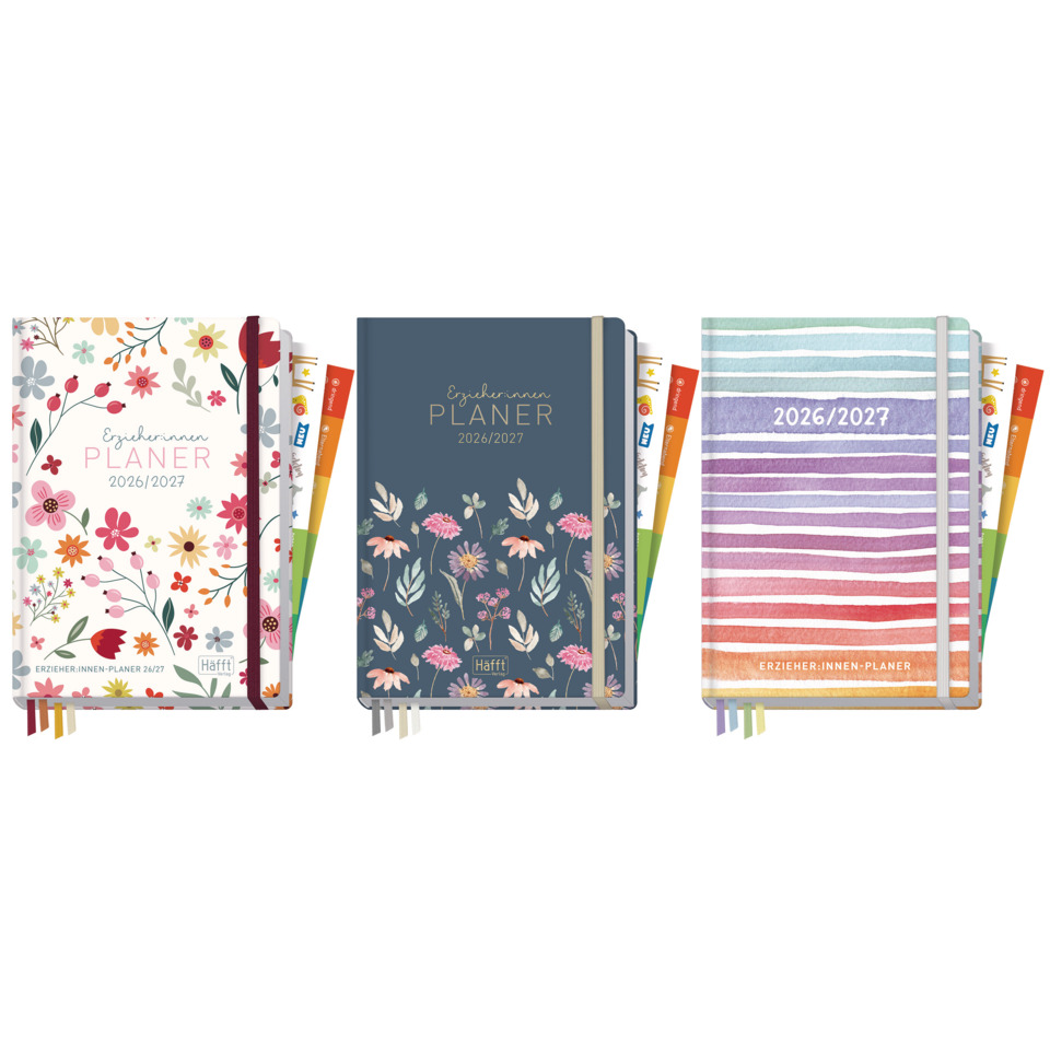 Terminkalender, Planer, Blumenmuster, Jahresplaner, Spiralkalender