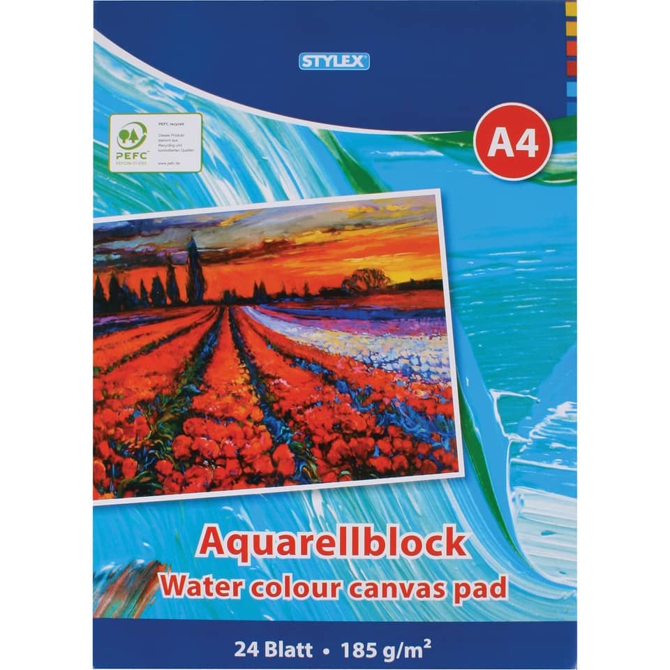 Aquarellblock, Water colour, Canvas pad, A4, Kunstpapier