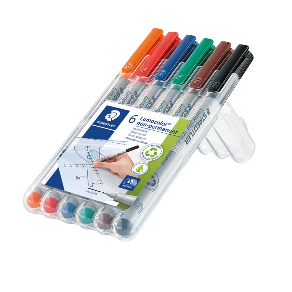 Marker, Filzstifte, 6er-Set, Wasserbasierte Tinte, Kunstbedarf