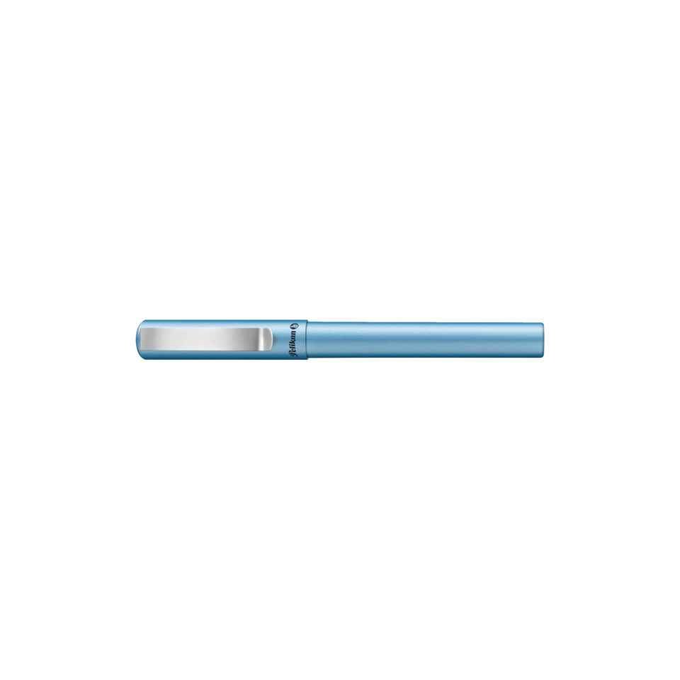 Stift, Kugelschreiber, Metallic, Blau, Clip