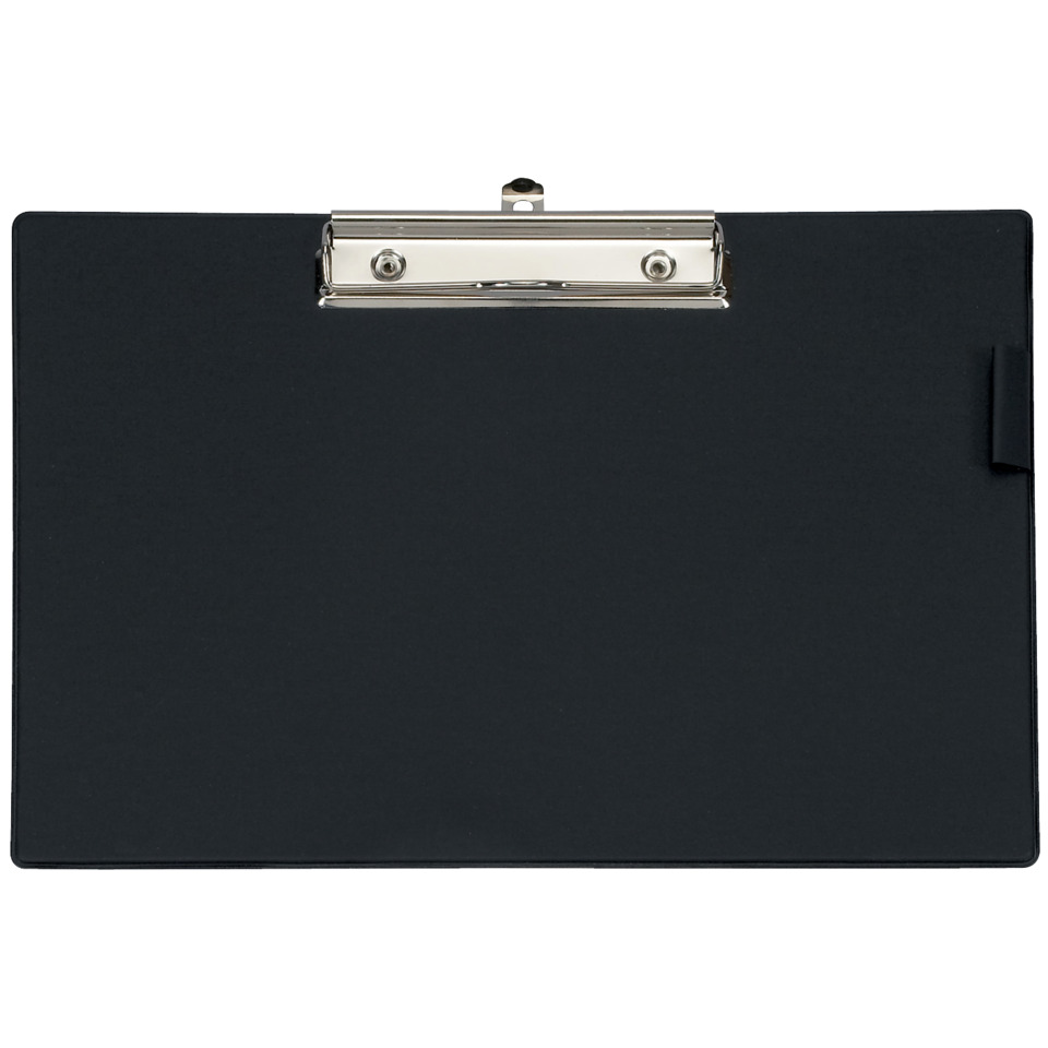 clipboard, Clipboardhalter, schwarz, Metallklemme, flach