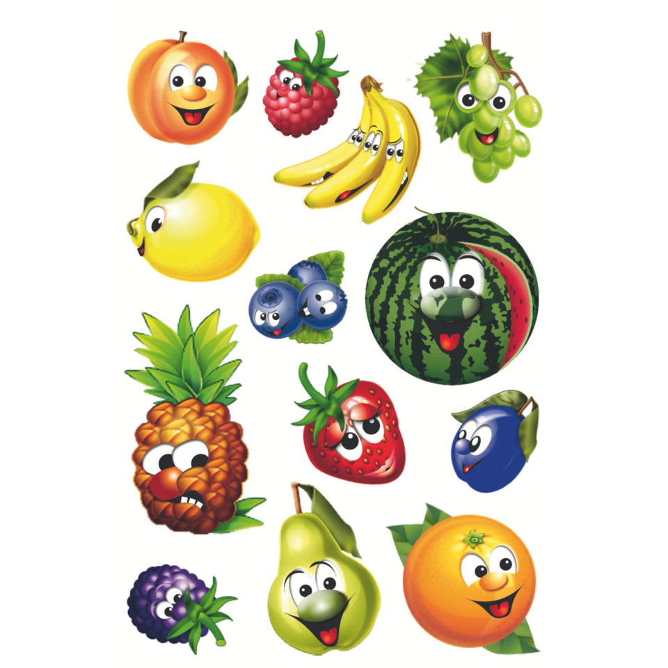 Obst, Frucht, Fruchtiges, Tierfreunde, Cartoon