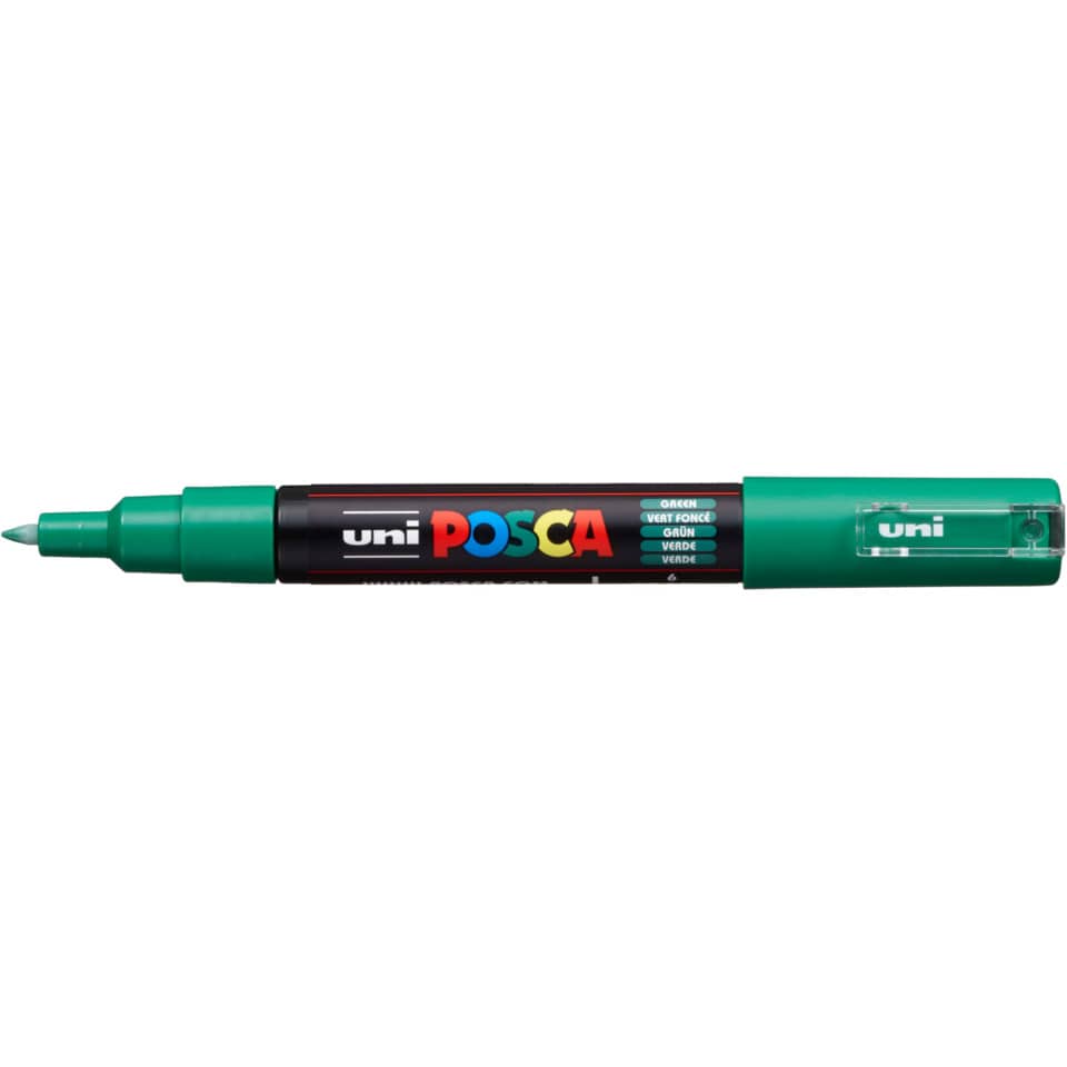 Marker, Whiteboard, Green, Chisel tip, UNi POSCA