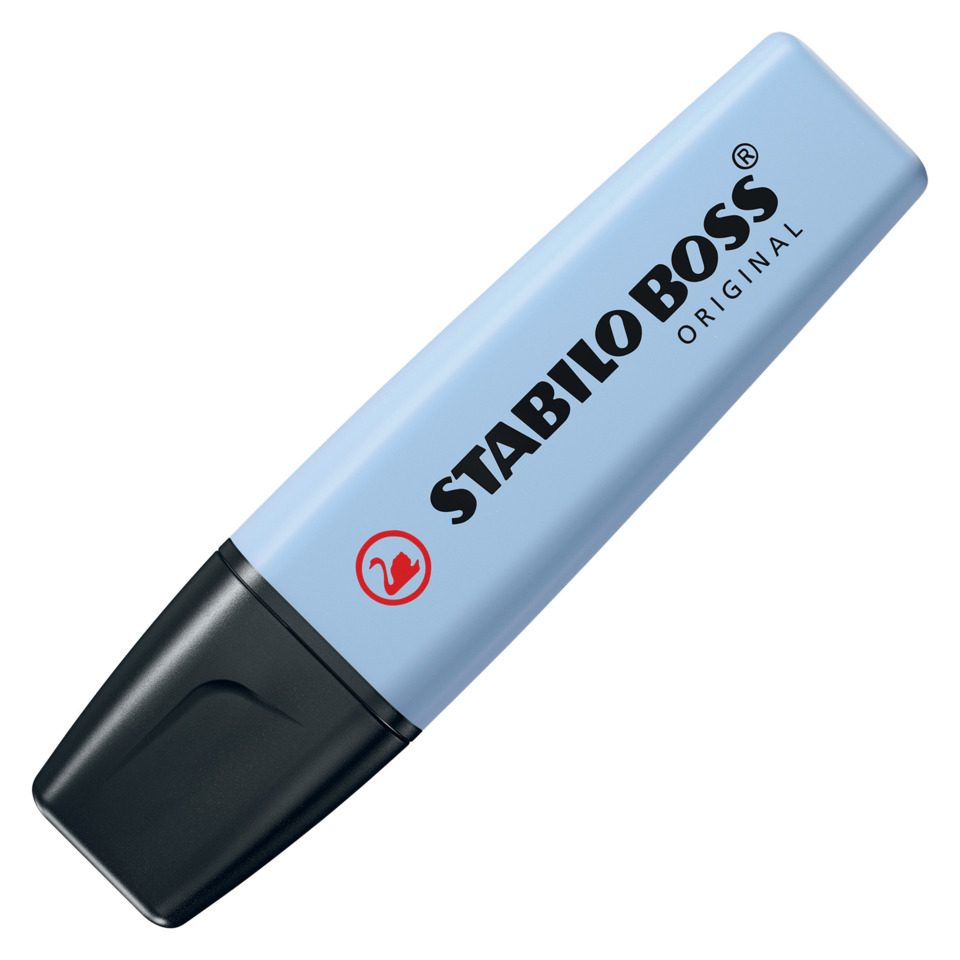 Highlighter, Stabilo Boss, Blau, Kunststoff, Kappe