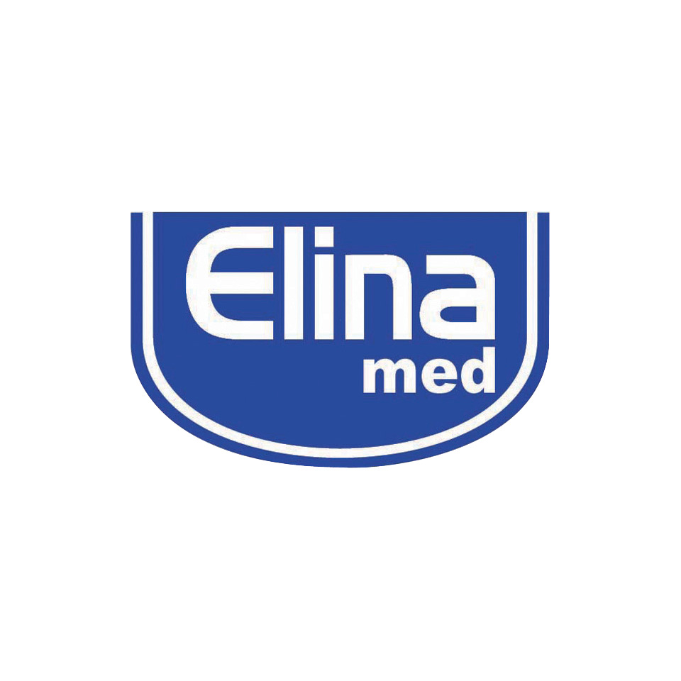 logo, elina, med, blau, marke