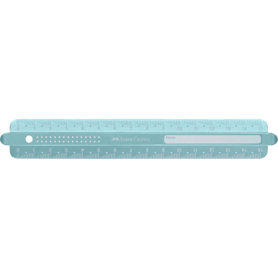 linealer Lineal, gleitender Lineal, Metrische Skala, blauer Lineal, Faber-Castell