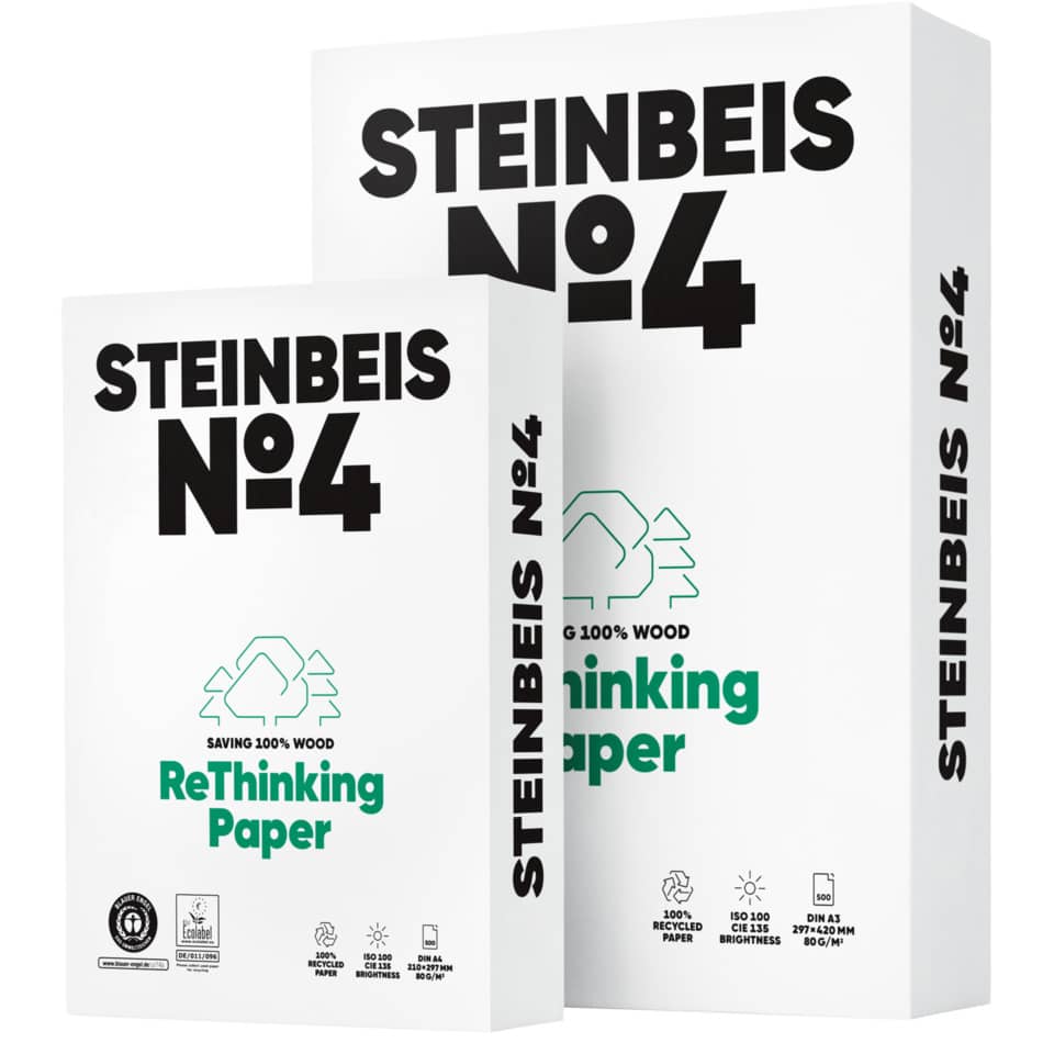 Recyclingpapier, Denkpapier, Holzpulpe, Weiße Verpackung, Nr4