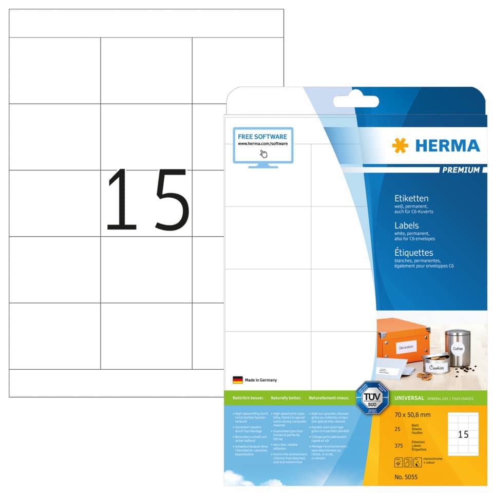 Etiketten, Labels, Etikettenpapier, Kartonblatt, 15-Blatt