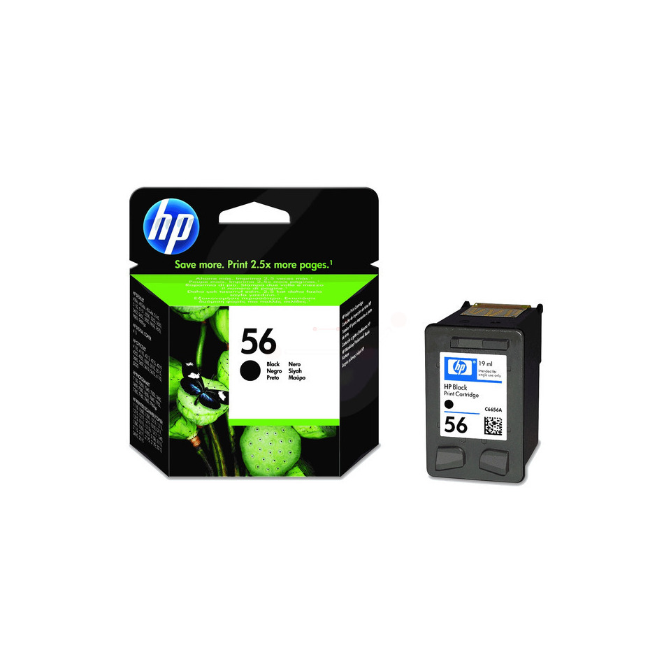 Tintenpatrone, HP Tintenpatrone, 56 Schwarz, Kompakt Patronen, Druckerpatrone