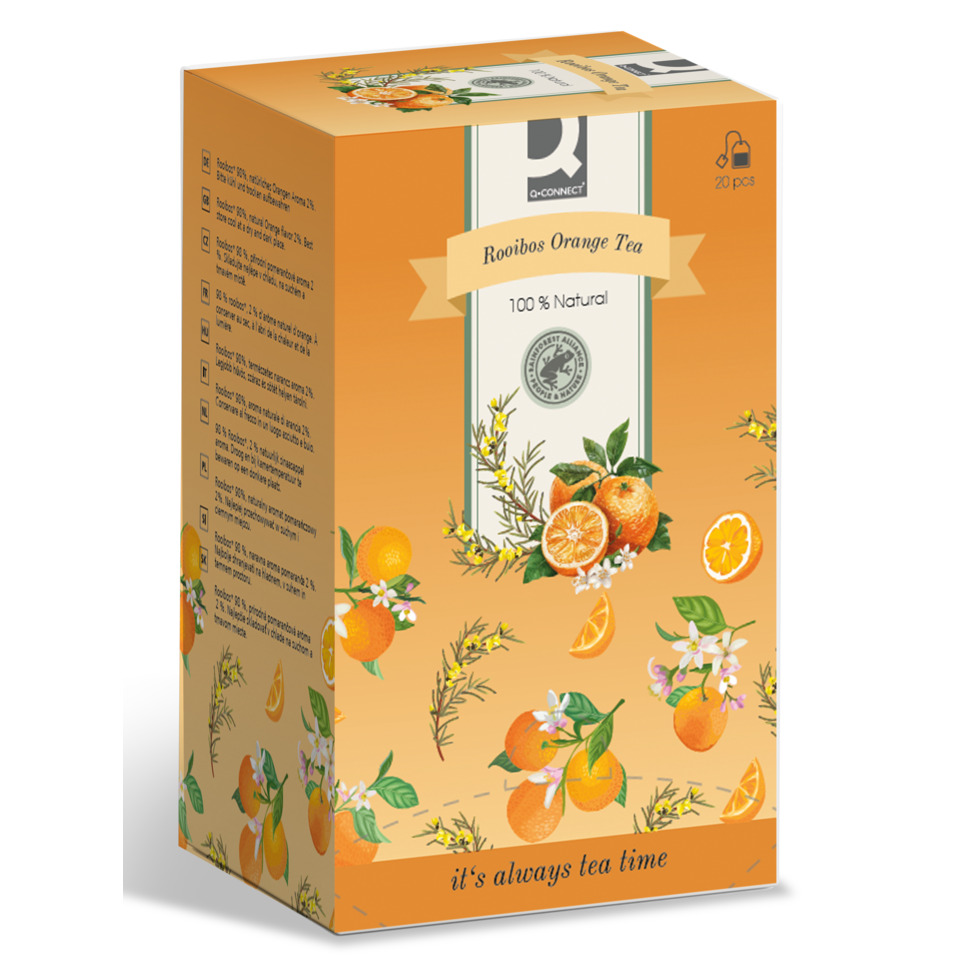 orange tee, rooboos, frucht, box, naturbio