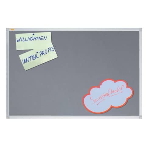 Filztafel X-tra!Line, Aluminiumrahmen, 600 x 450 mm, grau FRANKEN PT331212