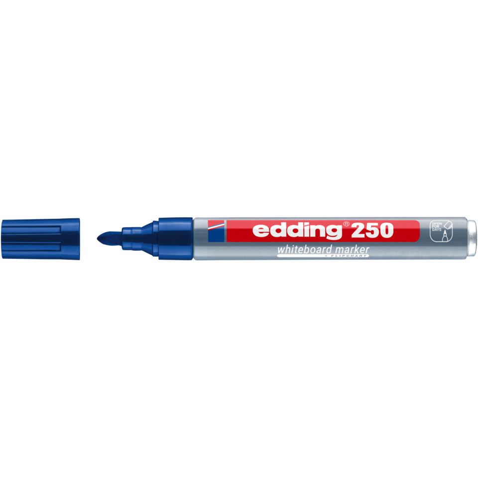 whiteboard marker, blue marker, edding 250, marker pen, chisel tip