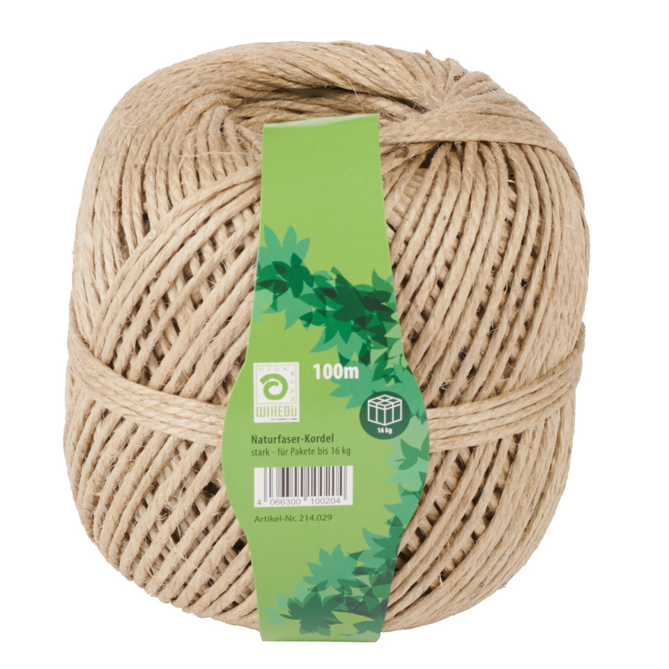 Jute Garn, Naturfaser-Kordel, Kordel, Naturfaser, 100 m