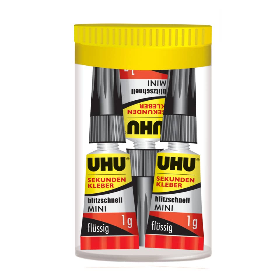 Klebstoff, Sekundenkleber, Flüssig, Mini, Tube