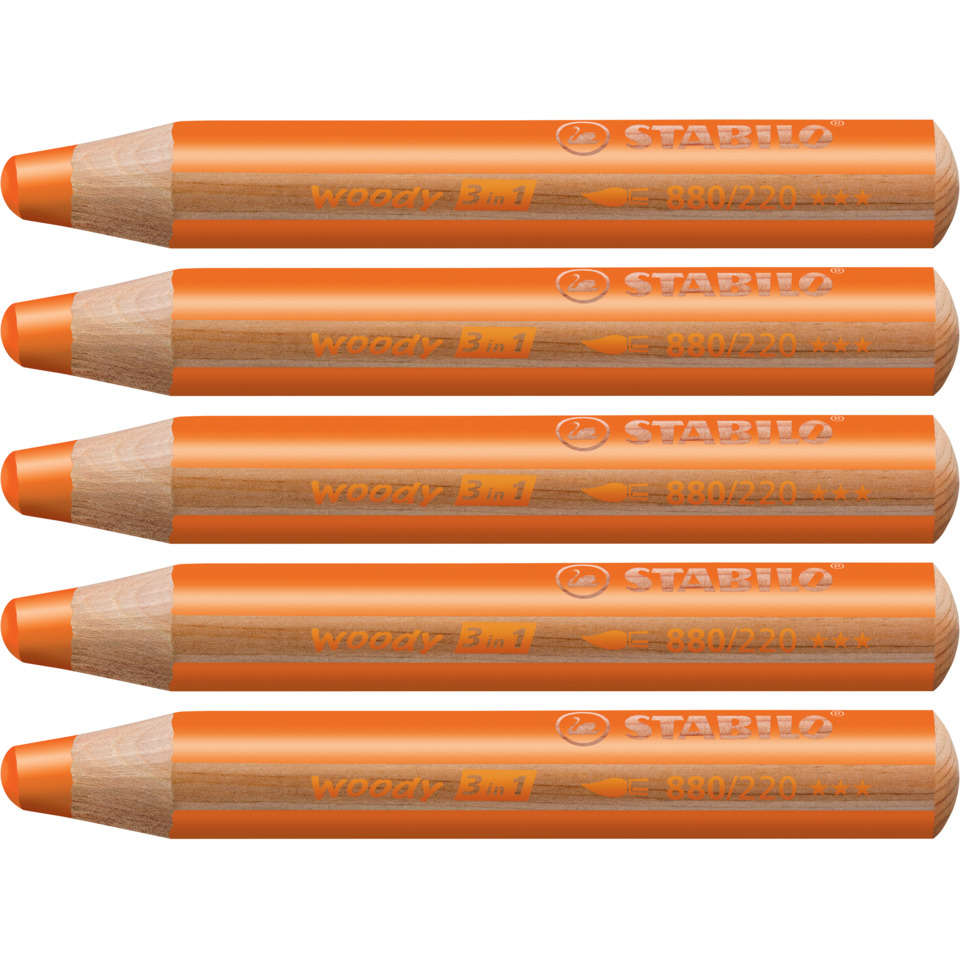 kohlestifte, Holzstifte, Bleistifte, 3in1, orange