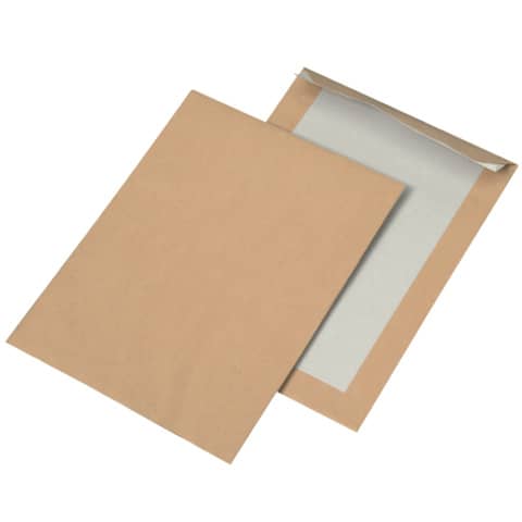Papprückwandtasche, B5, 90g/m², Haftklebend, 250 Stück, braun MAILMEDIA 30022367