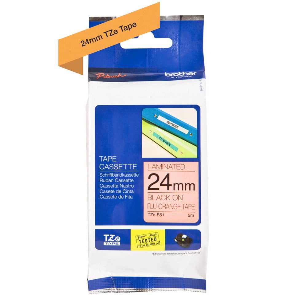 Tape, Cassette, 24mm, Laminate, TZe Tape