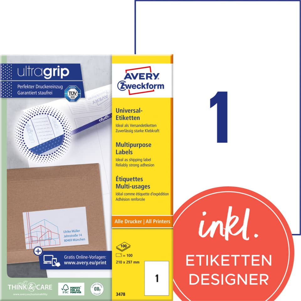 Etiketten, Etikettenschilder, Beschriftung, Klebeetiketten, Universaletiketten