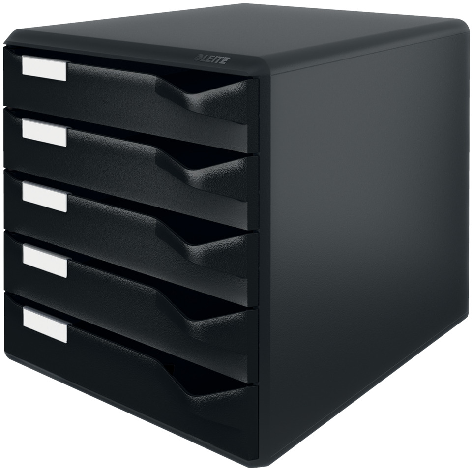 Schubladen-Organizer, Aufbewahrungseinheit, 5 Schubladen, Metall, Schwarz