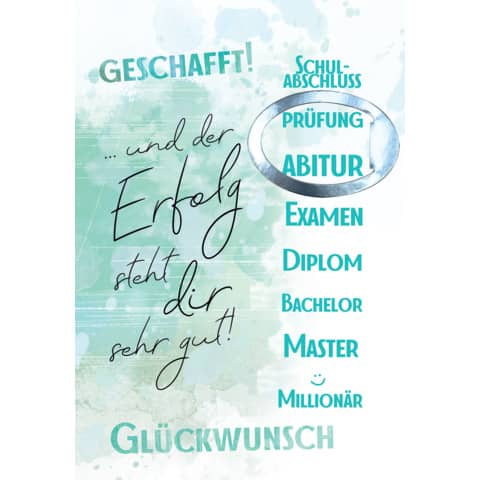 Karte zur best. Prüfung m.Schieber  Schrift  60-6313