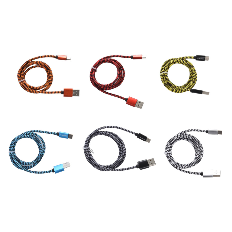 USB-Kabel, geflechtet, Ladekabel, Datenkabel, Kabel mit Muster