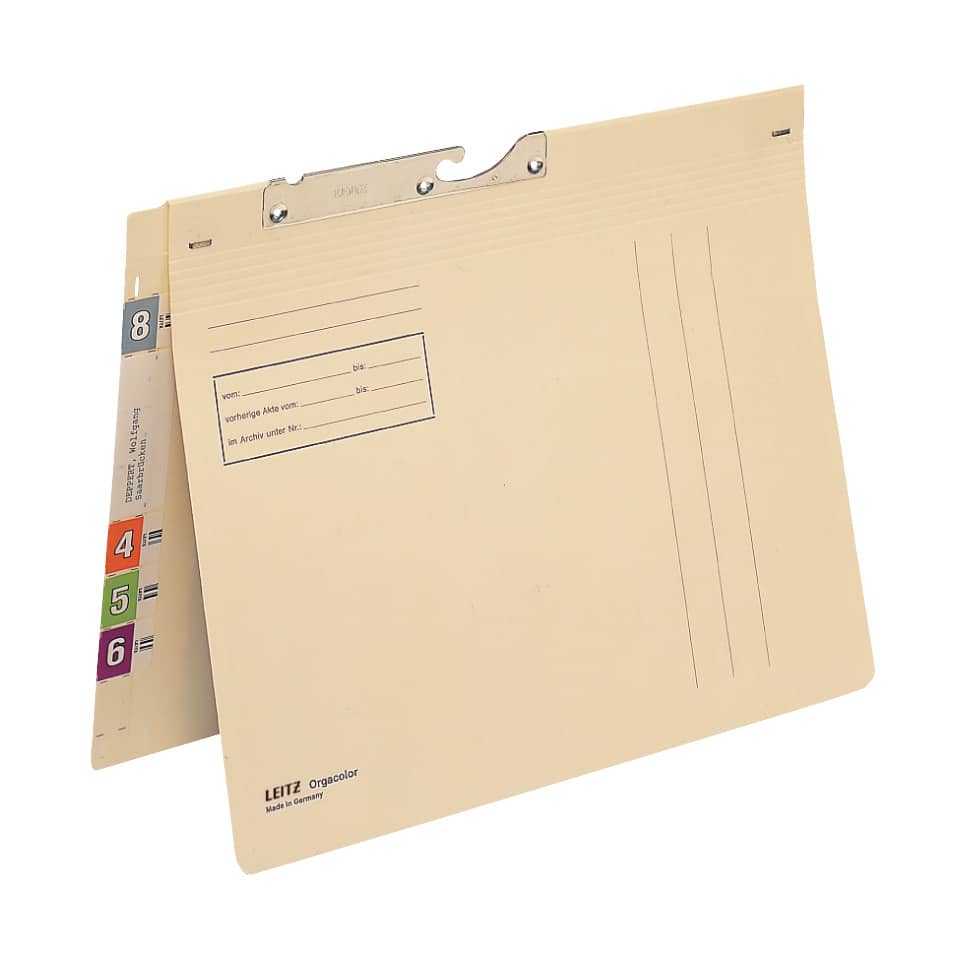 Ordner, Ordnermappe, Klemmbrett-Ordner, Archivordner, Leitz Orgacolor