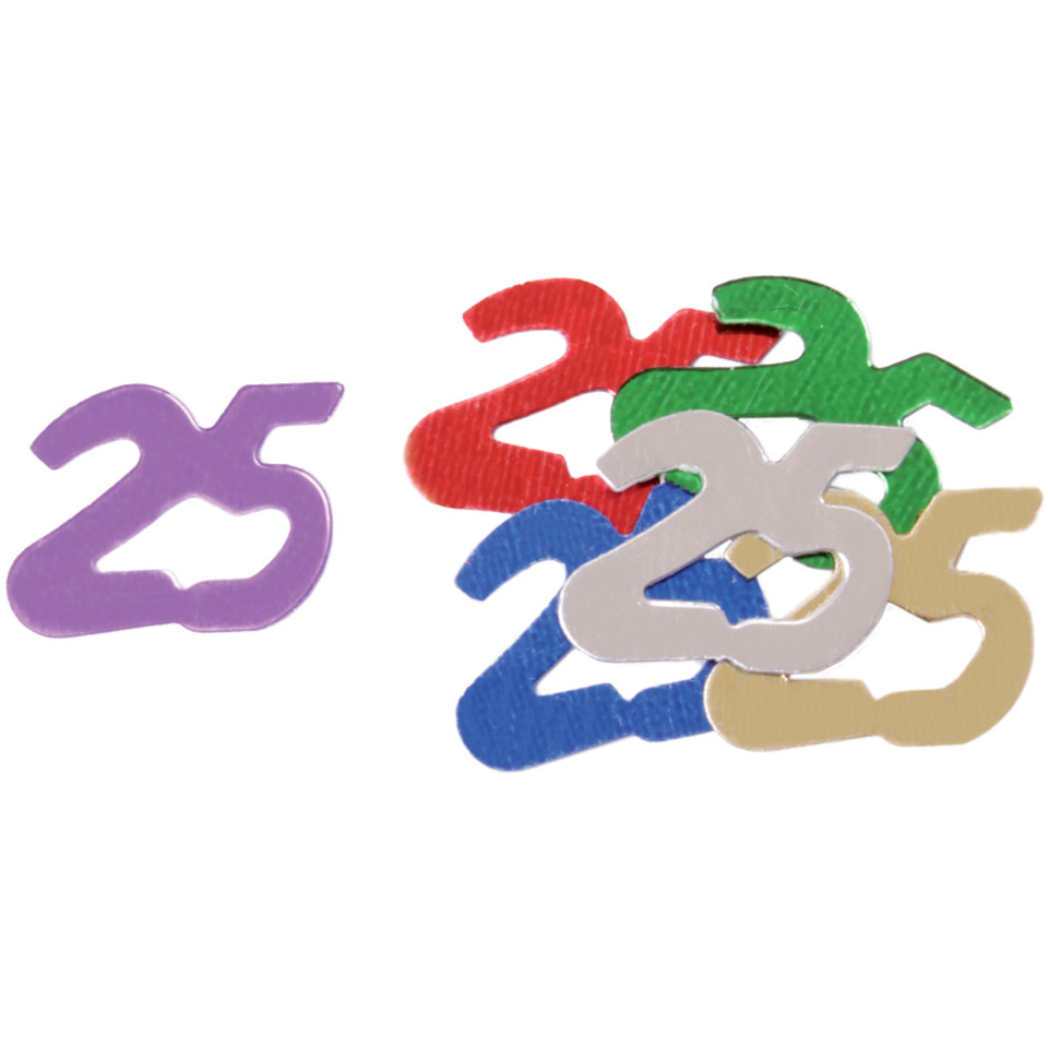 Puzzle-Teile, ineinandergreifende Formen, Holzstücke, bunte Serie, Zahl 25