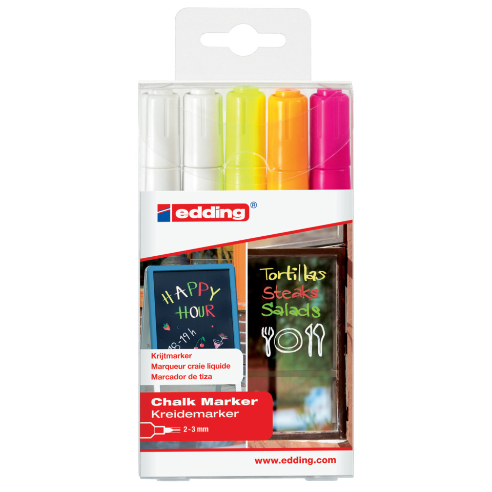 Kreidemarker, Kreidemarker-Set, mehrfarbige Marker, Schulmarker, Beschriftungsset, Chalk Marker, Kreidemarker, 2-3 mm, Markierfarbe, Kunstbedarf