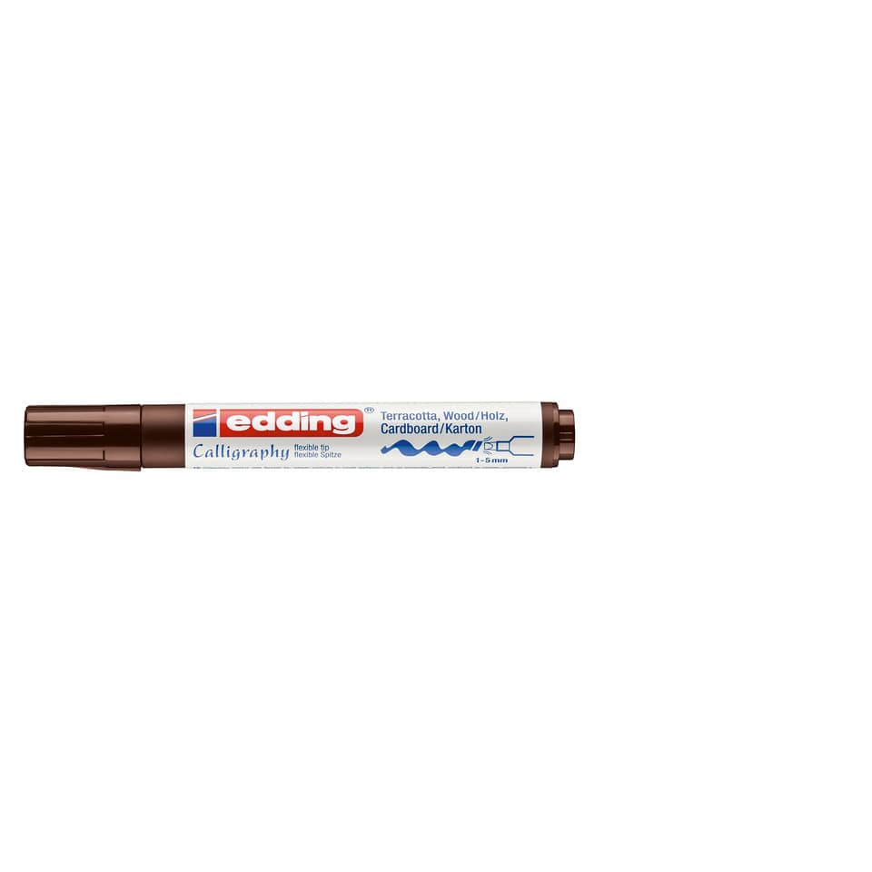 Edding Marker, Calligraphy Marker, Brown Marker, Terracotta, Wood/Cardboard kompatibel