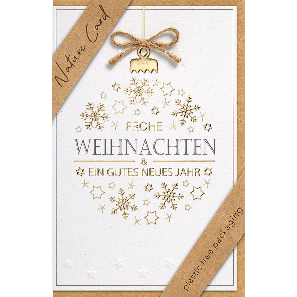weihnachtskarte, goldene schneeflocken, festliche karte, karten design, kein plastik verpackung