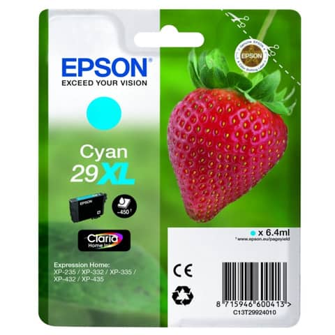 Inkjetpatrone Nr. 29XL cyan EPSON C13T29924012