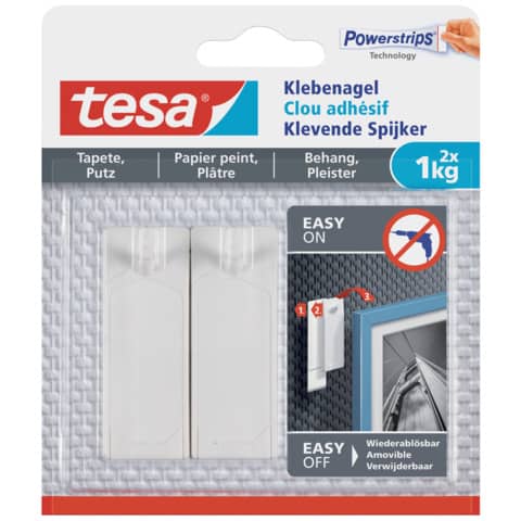 Klebenagel für Tapeten und Putz, 1kg, 2 Stück TESA 77773-00000-00