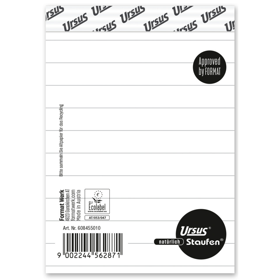 Recyclingpapier, Aufkleberpapier, Ursus, Etikett, Öko-Label