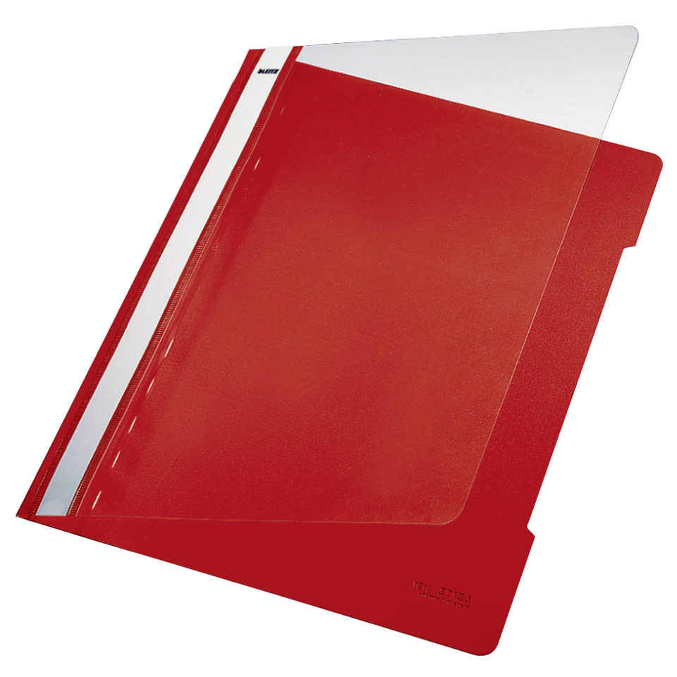 ordner, Ordnerhülle, Transparente Folie, Kunststoff, rot