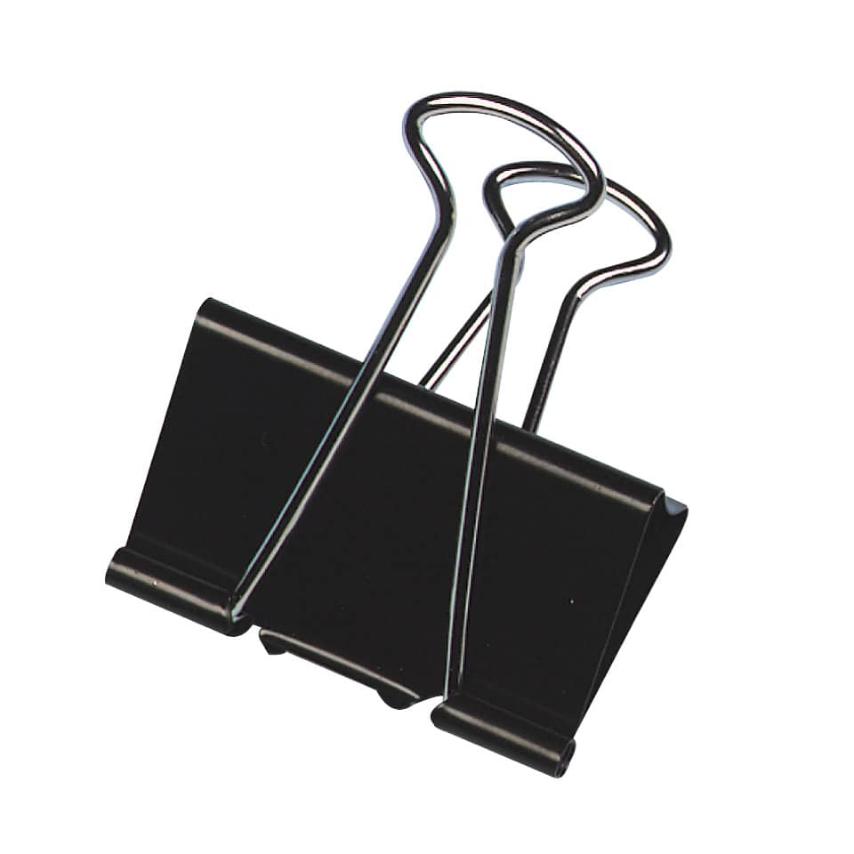 büro clip, Binderclip, Klammer, Klemmbügel, Schwarzer Binderclip