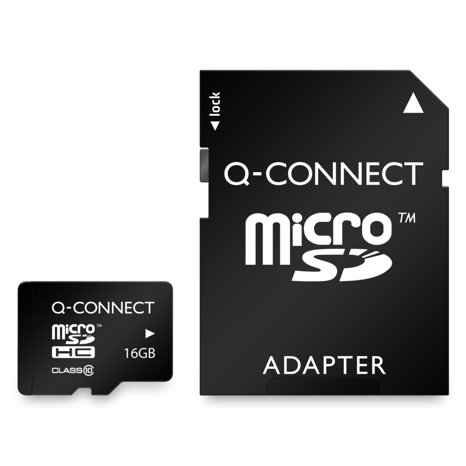 microSD, Adapter, Q-Connect, 16GB, Class10