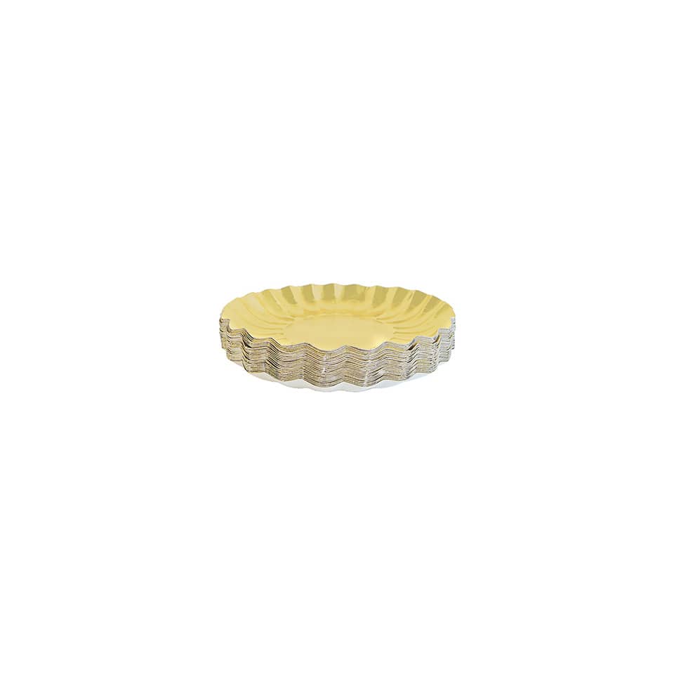 Teller, Goldfarbene Teller, Runde Teller, Mini-Teller, Stackbare Teller