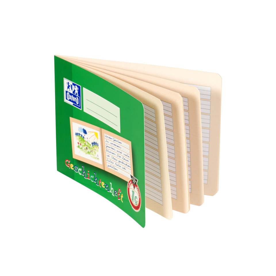 Schulheft, Geschichtenheft, Notizblock, Grün, Einband